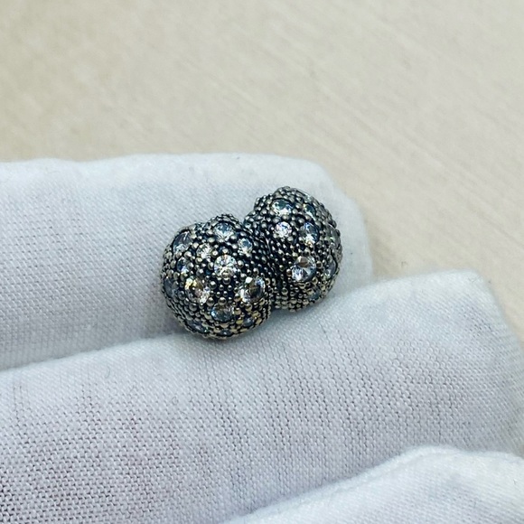 EUC Pandora 791286CZ Sterling Silver Cosmic Stars Clip w/ Clear Zirconia - Picture 8 of 11